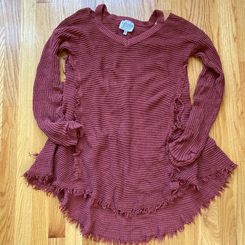 EUC Hayden Cold Shoulder Long Sweater